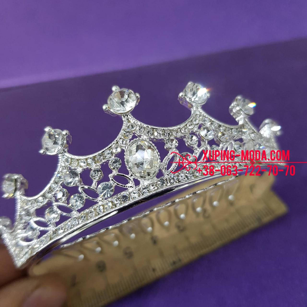 

Мини тиара для прически. Красивая диадема оптом, Белый