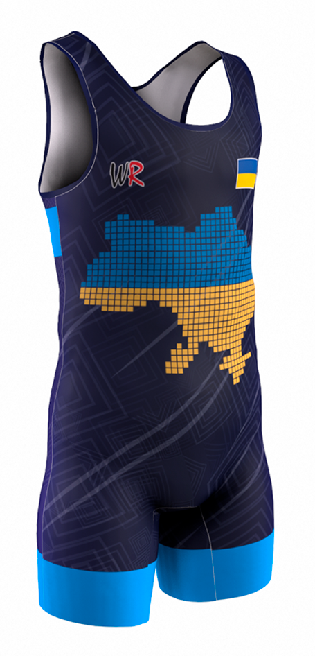 

Трико борцовское WR "Карта" Blue XXXXS, Синий