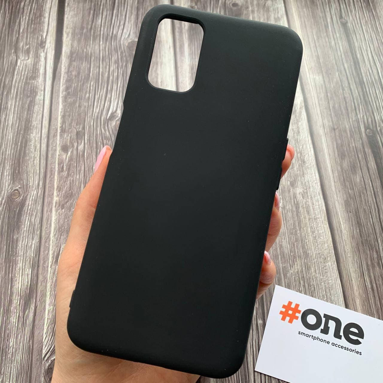 

Чехол для Oppo A52 Silicone Case с бархатом накладка с закрытым низом чехол на оппо а52 черный