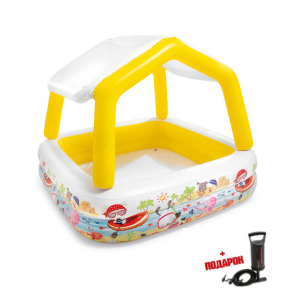 

Детский надувной бассейн Intex со съемным навесом