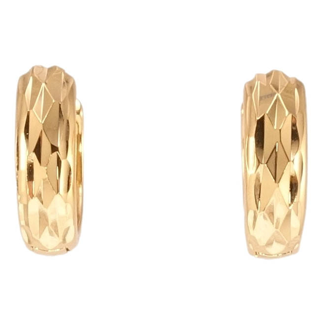 

Серьги XP Позолота 18К колечки "Узор насечками"