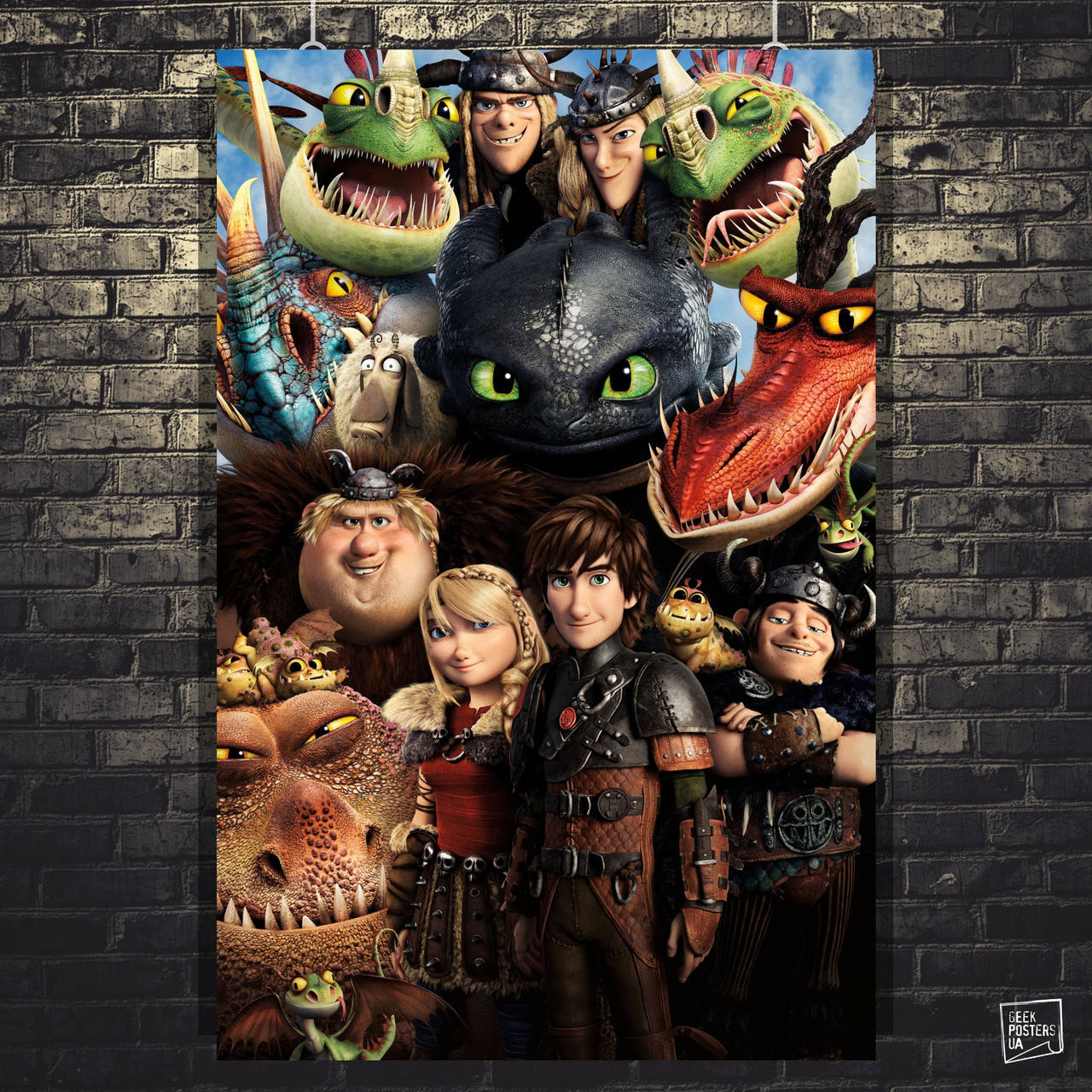 

Постер Как приручить дракона 2, How to Train Your Dragon 2. Размер 42x28см (A3). Матовая бумага