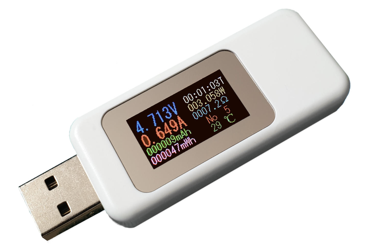 

USB тестер анализатор 10в1 с цветным ЖК экраном