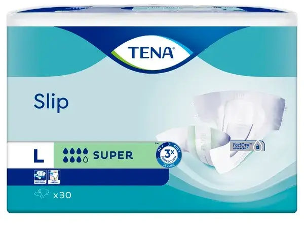 

Подгузники для взрослых Tena Super Large 30 шт 92-144 см 7 капель