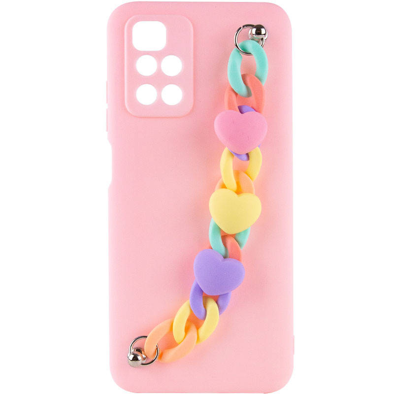 

Чехол Chained Heart c подвесной цепочкой для Xiaomi Redmi 10 Pink Sand