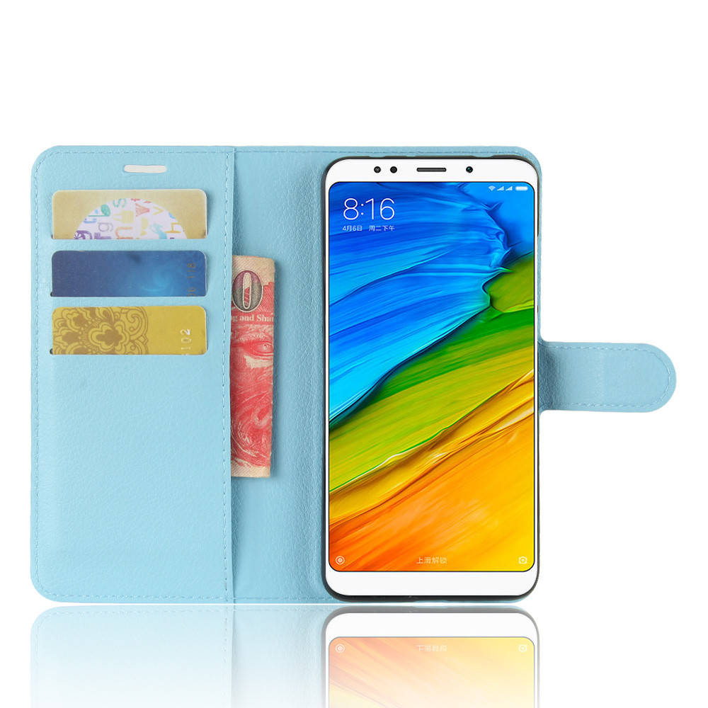 

Чехол книжка Lichee для Xiaomi Redmi 5 Plus (9 цветов) голубой