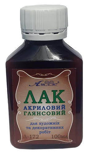 

Лак Атлас акриловый глянцевый 100мл