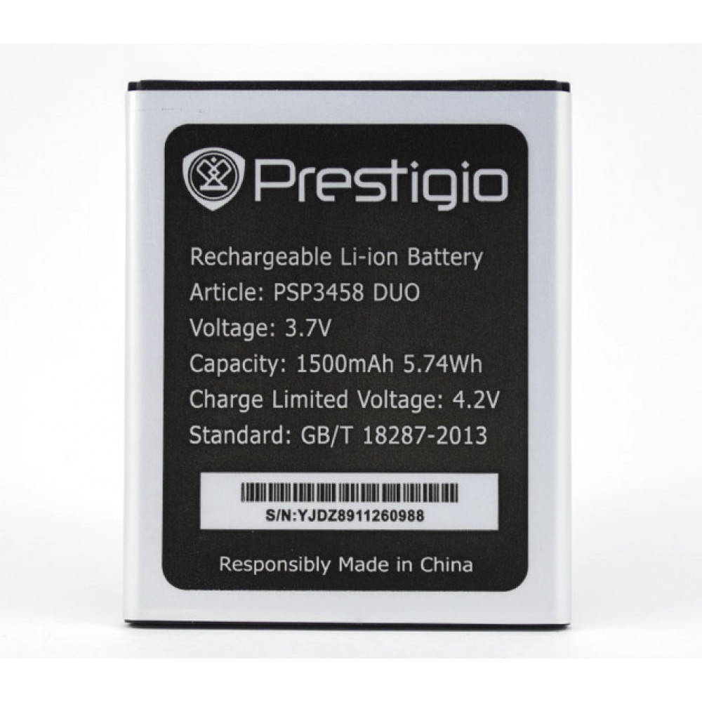 

Аккумулятор Psp3458 для Prestigio Multiphone Wize O3 3458 Duo, 1500mAH