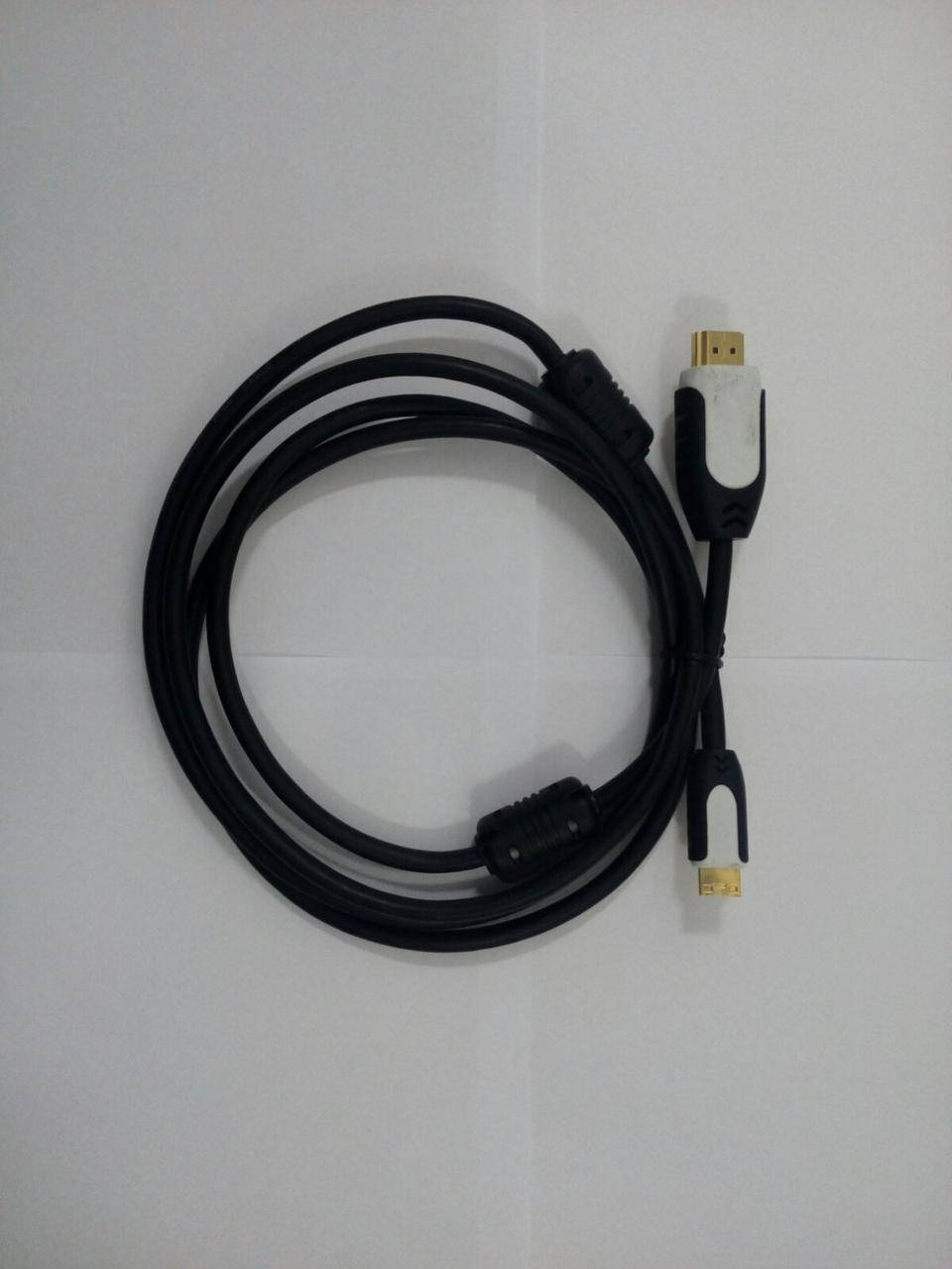 

Кабель Atcom HDMI A - mini C HDMI 1.5 м, Black с 2-мя ферритовыми кольцами