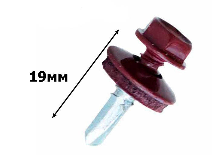 

Саморез кровельный RAL 3005(гн.вишня) \ 4,8х19 по металлу (250шт.)