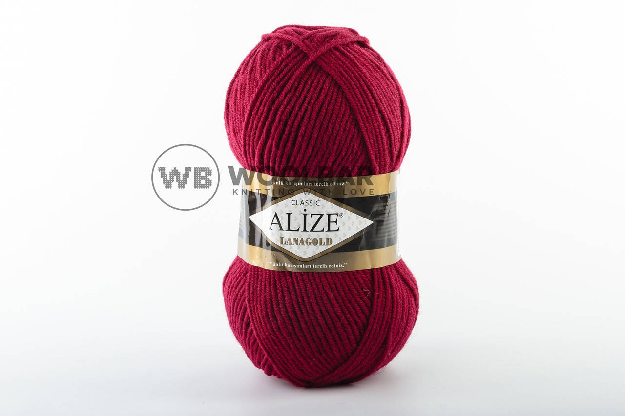 

Пряжа Alize Lanagold Classic 390 вишня