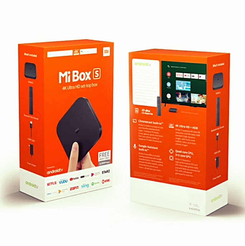

Xiaomi Mi Box S Смарт ТВ приставка, оригинал, международная глобальная версия
