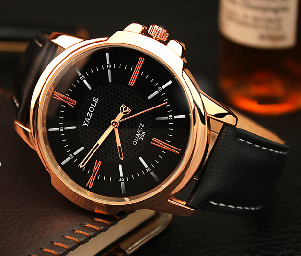 

Мужские наручные часы Yazole Quartz 358 - черные