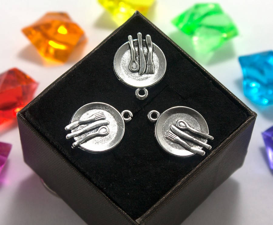 

10шт, Подвески, кулоны из металла 19х15мм Тарелка (сп5нг-1140)