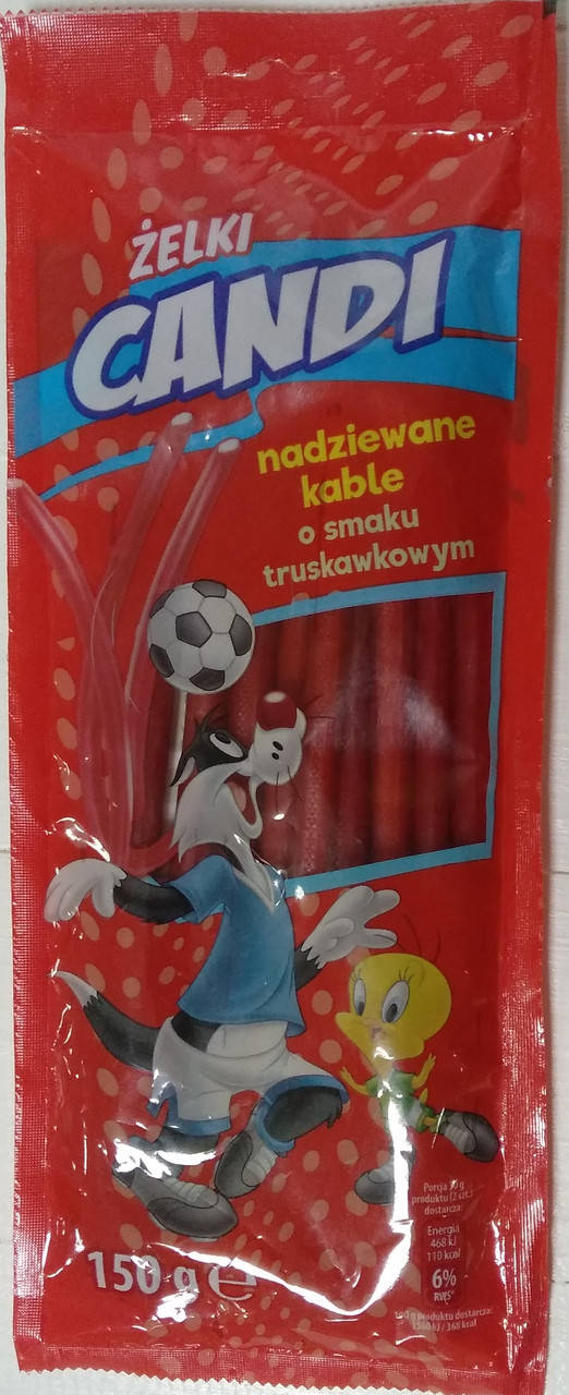 

Жевательные конфеты Candi Nadziewane Kable o smaku truskawkowym150 g