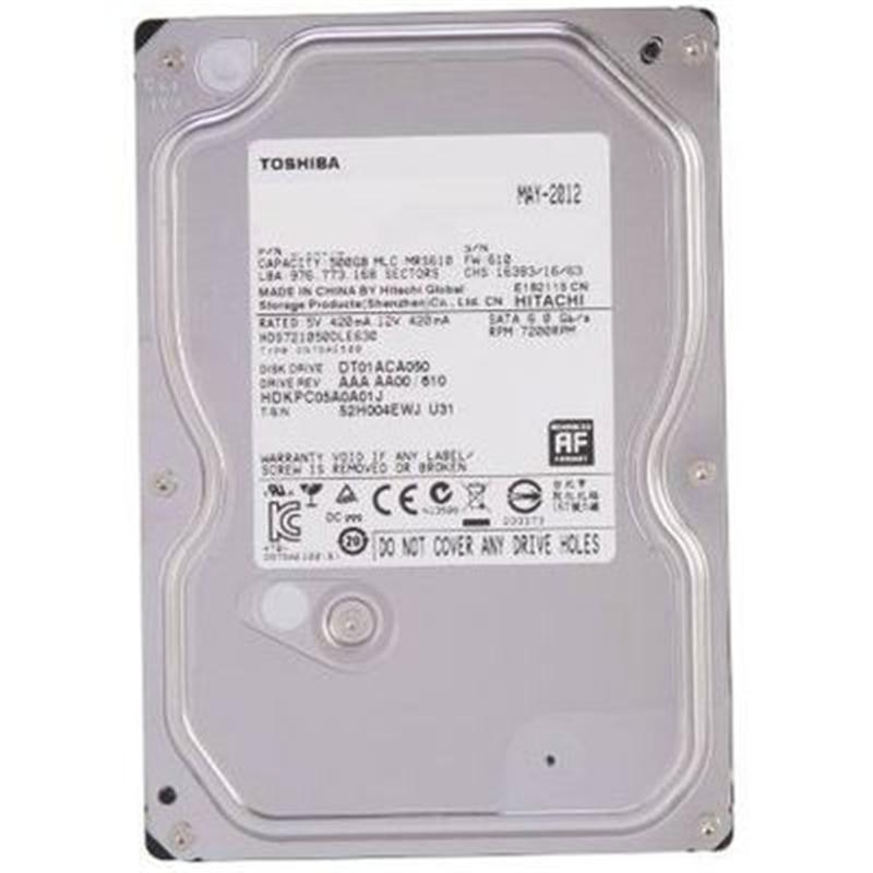 

Жёсткий диск HDD Toshiba 500GB (DT01ACA050) Refurbished (DC)