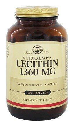 

Лецитин Солгар неотбеленный (Natural Soya Lecithin) 1360 мг 100 капсул