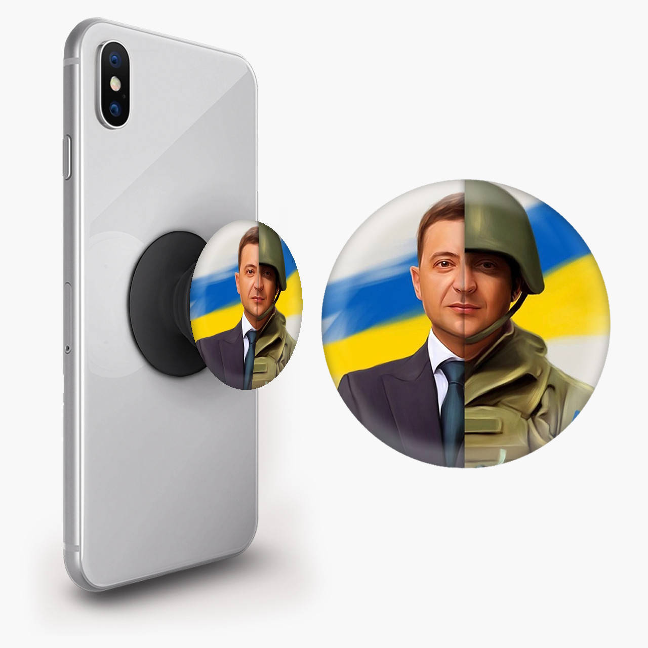 

Попсокет (Popsockets) держатель для смартфона Поддерживаю Украину (Stand With Ukraine) (8754-3679) Черный
