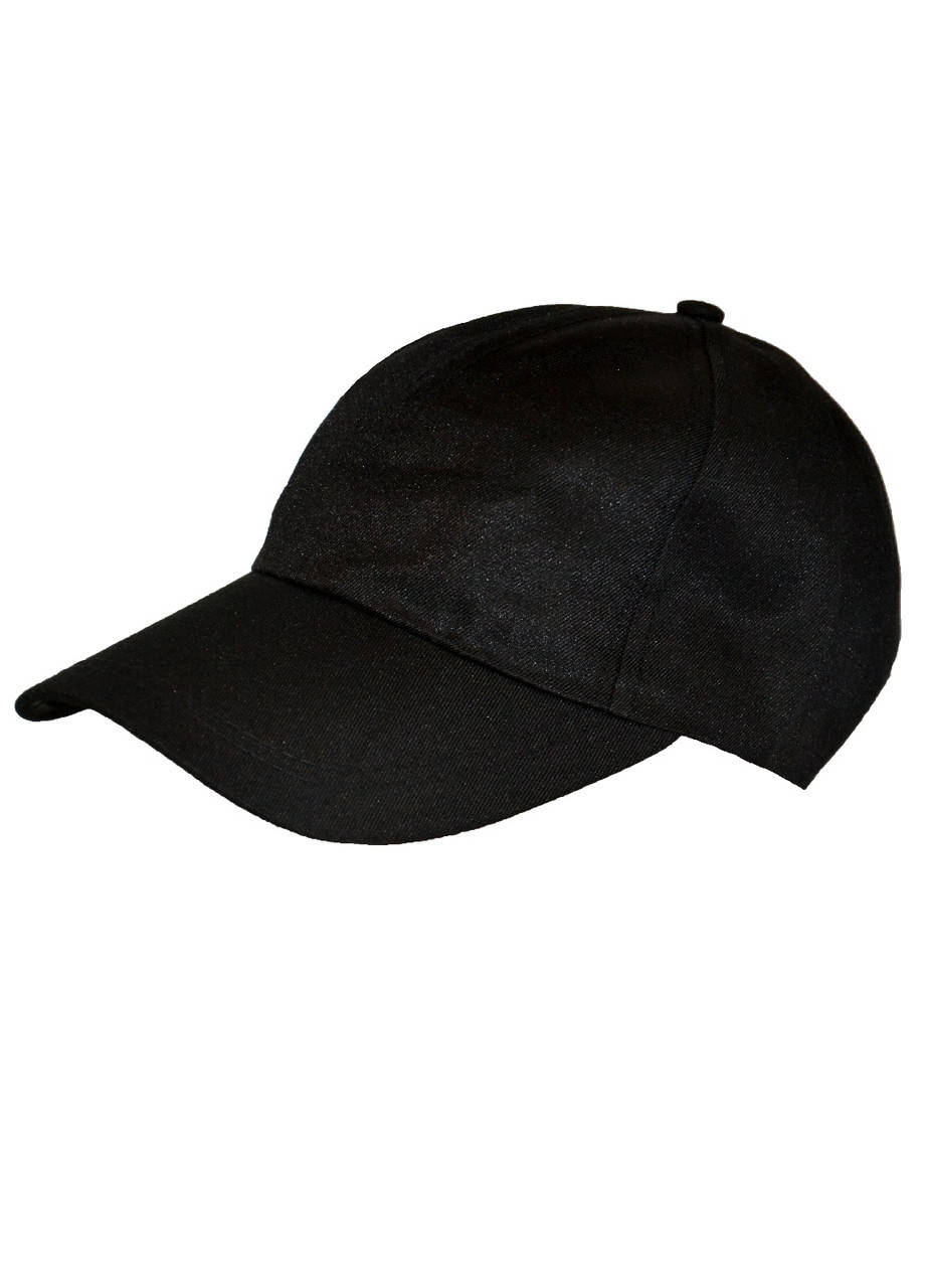 

Бейсболка кепка мужская однотонная черная, Черный