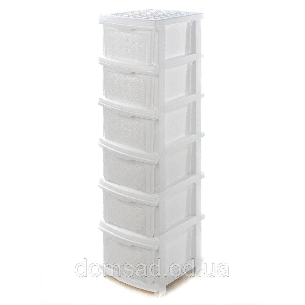 

Комод пластиковый белый R-Plastic "Компакт Плюс", ящиков 6