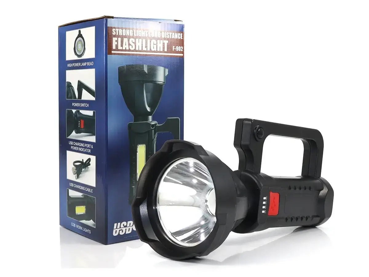 

Фонарь ручной F-902 60шт 8757, Черный