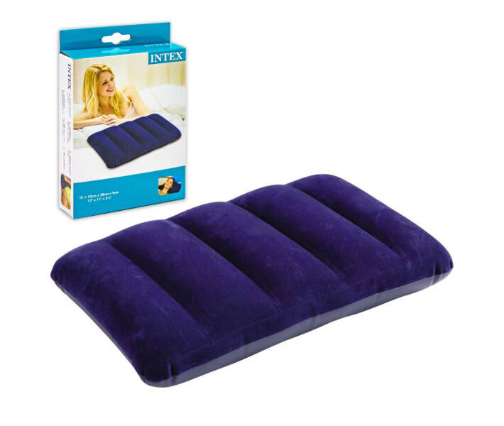 

Флокированная надувная подушка Intex (43-28-9 см), Синий