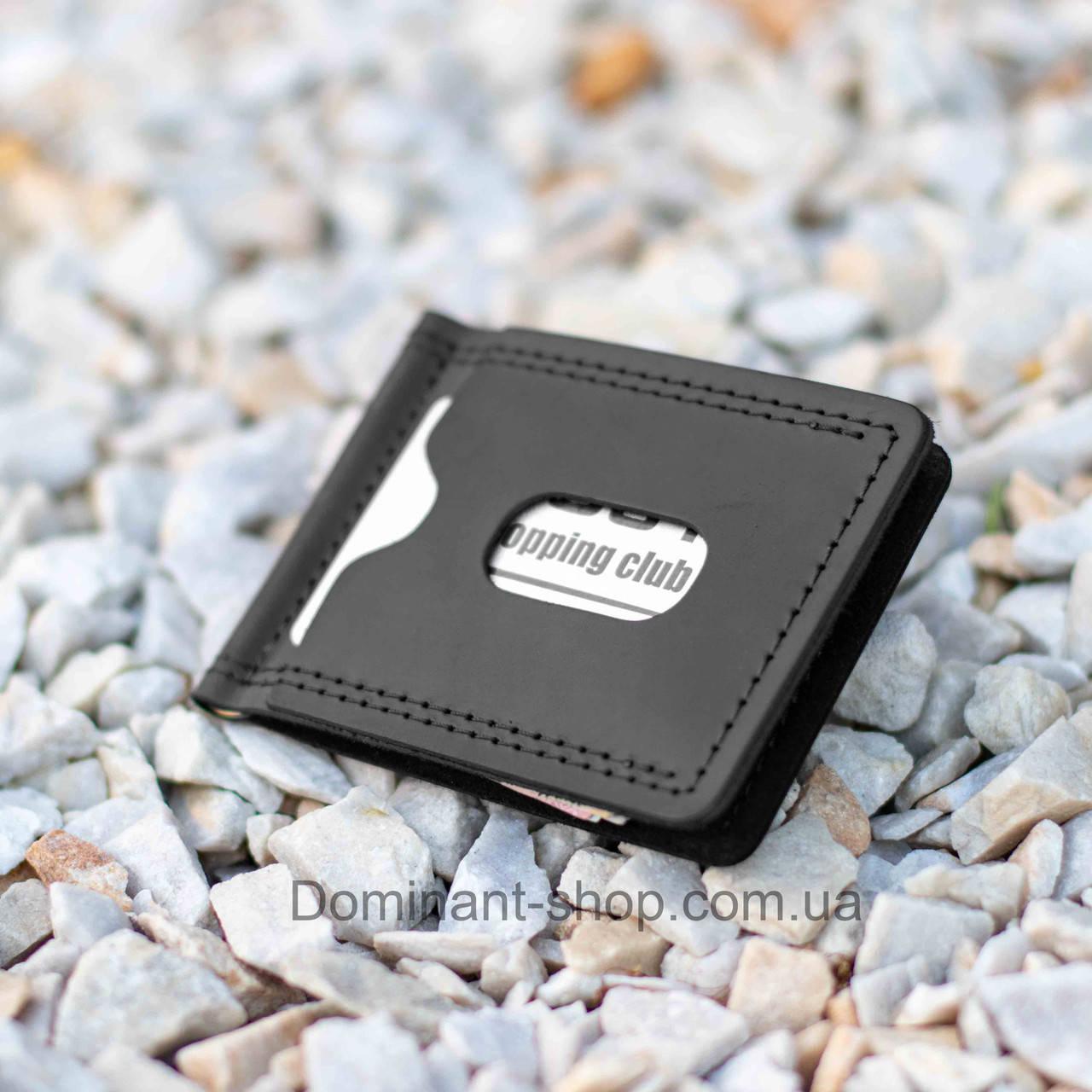 

Мужской кожаный зажим для денег из натуральной кожи HYPE черный ручной работы. Держатели для купюр