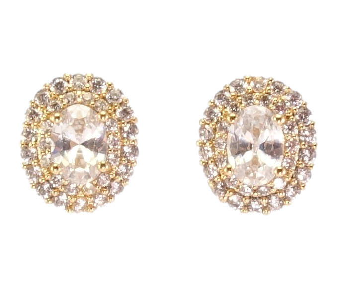 

Серьги Xuping Позолота 18K гвоздики (пусеты) "Фианиты в обрамлении циркония"