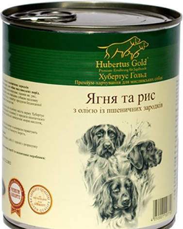 

Влажный корм для собак Hubertus Gold Ягненок и рис 800 г