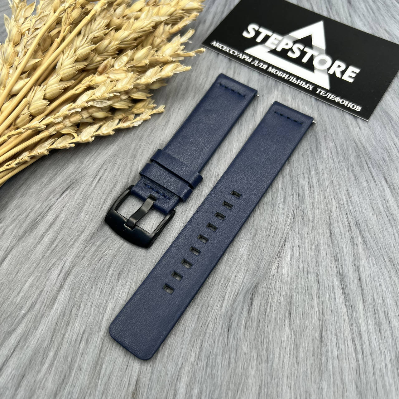 

Ремешок кожаный 22 мм для Samsung Amazfit Xiaomi Huawei Honor Garmin натуральная кожа