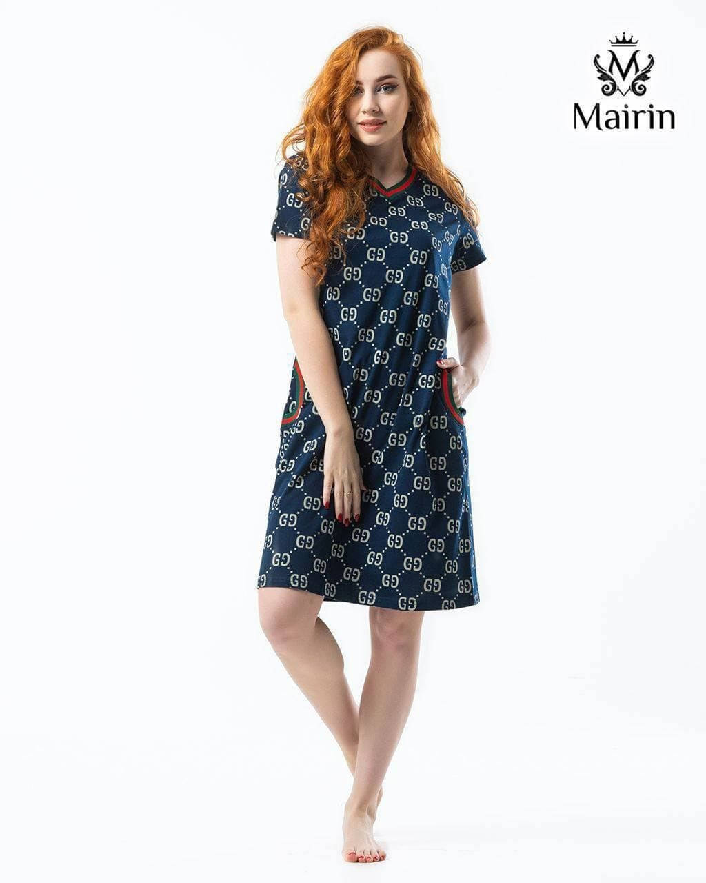 

Темно синее спортивное женское платье -туника Mairin, размер от 46 до 56