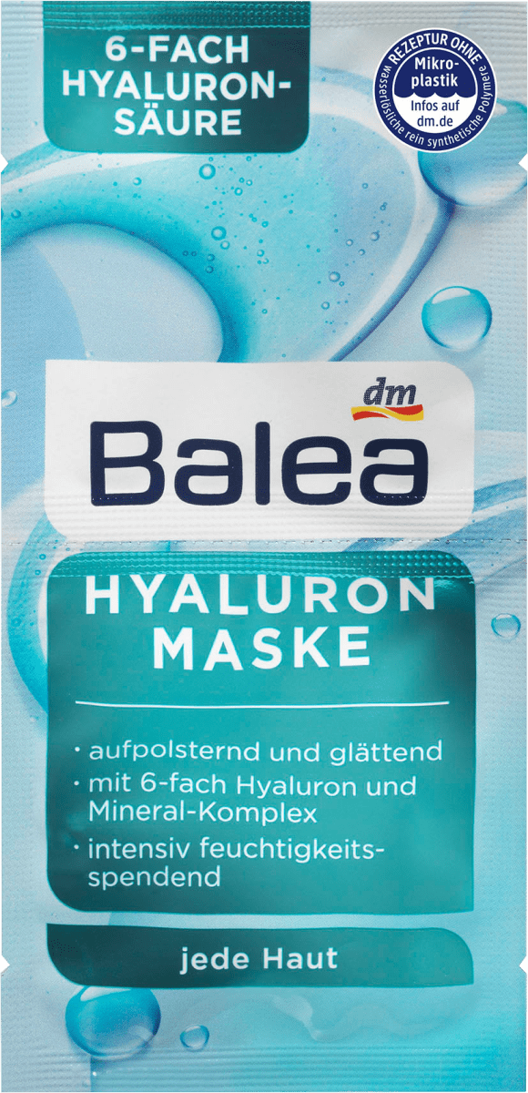 

Balea Maske Hyaluron Маска от морщин с гиалуроновой кислотой 16 мл