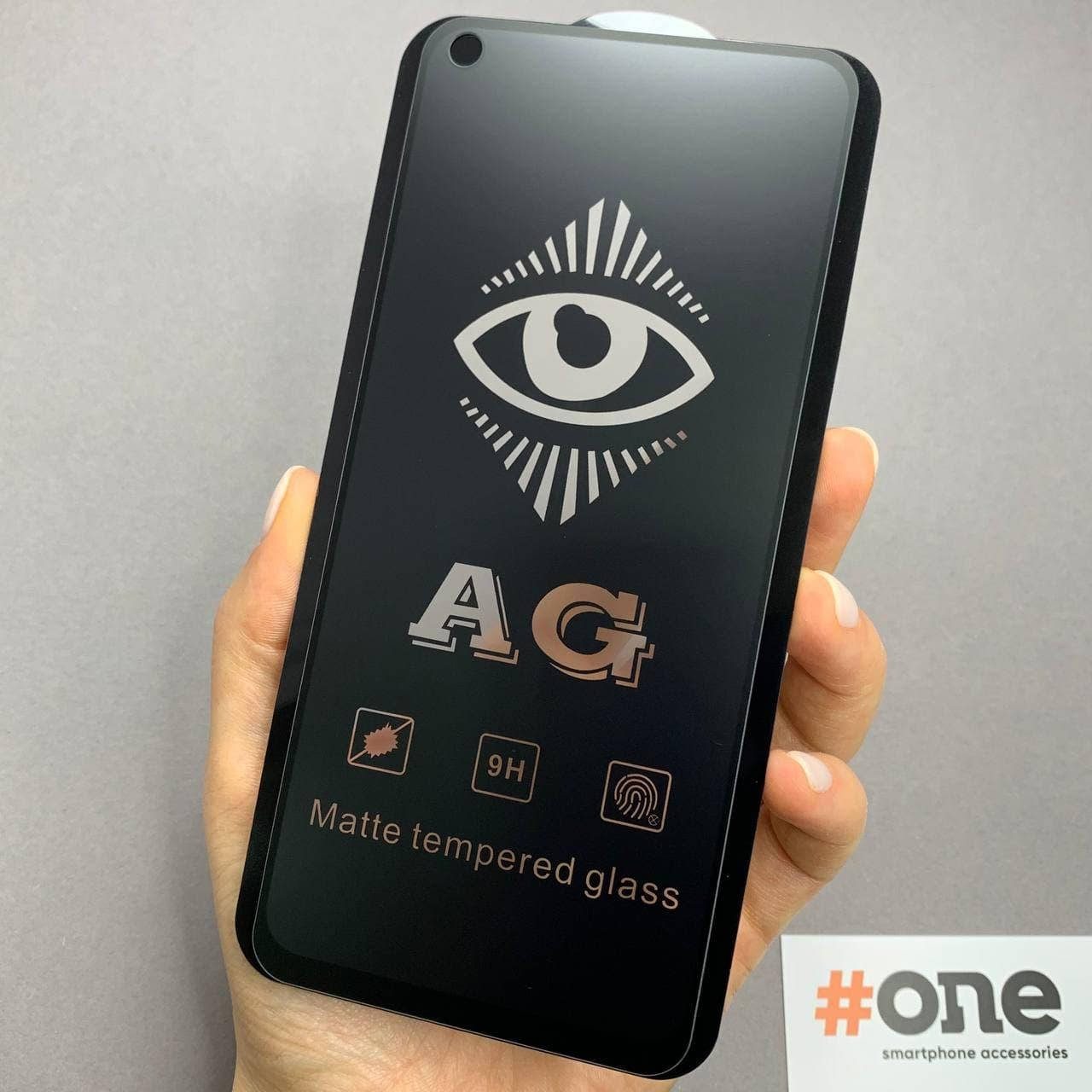 

Защитное стекло для Realme 6s матовое антибликовое без отпечатков стекло на телефон реалми 6с черное MTT, Черный