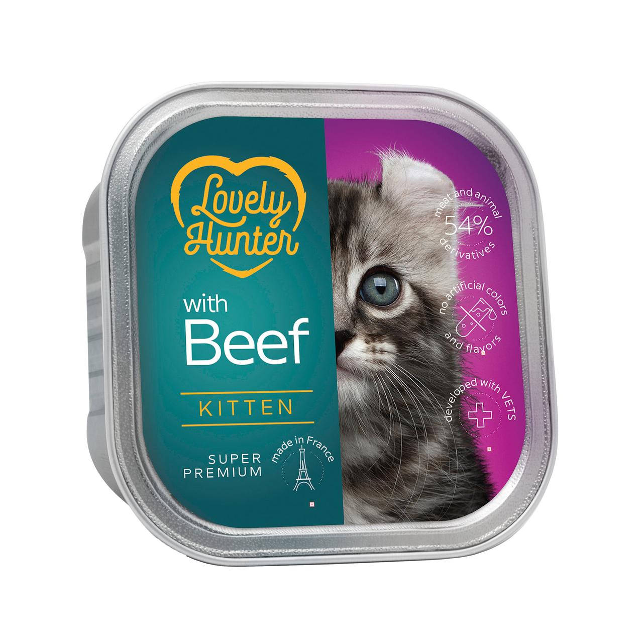 

Вологий корм для кошенят з яловичиною Lovely Hunter Kitten with Beef 85 г