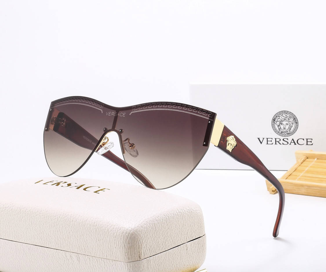 

Женские брендовые солнцезащитные очки (2288) brown, Золотистый