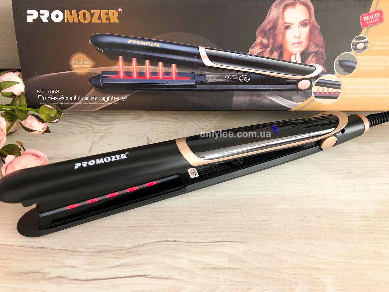 

Утюжок для выравнивания волос с инфракрасным излучением ProMozer MZ-7053 выпрямитель