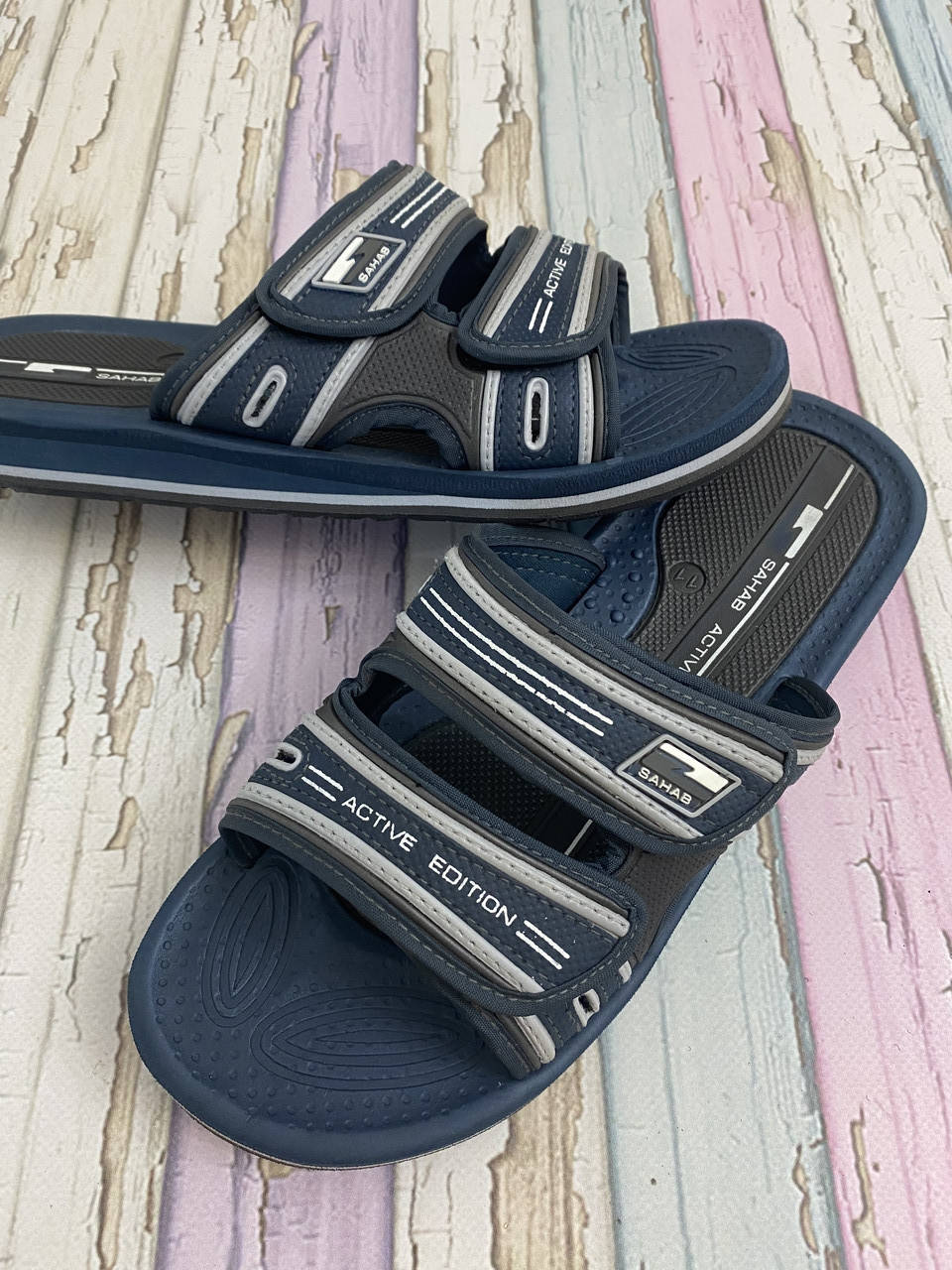 

Мужские шлёпанцы Sahab Сахаб,только 11/41(27см) размер Оригинальная продукция для вас, Синий