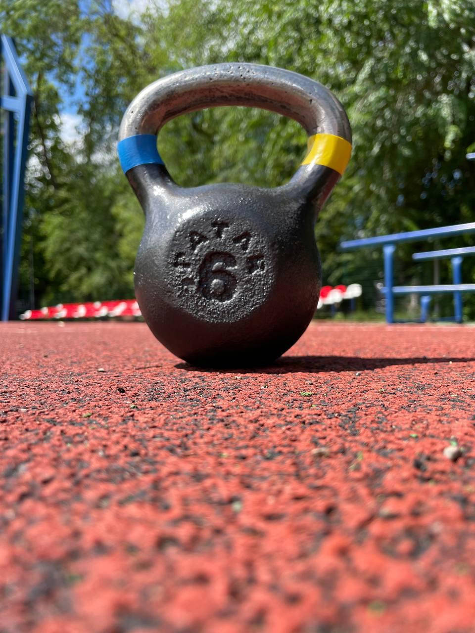 

Гиря чугунная Патар 6 кг Гантели, гири, штанги и диски спортивная, Черный