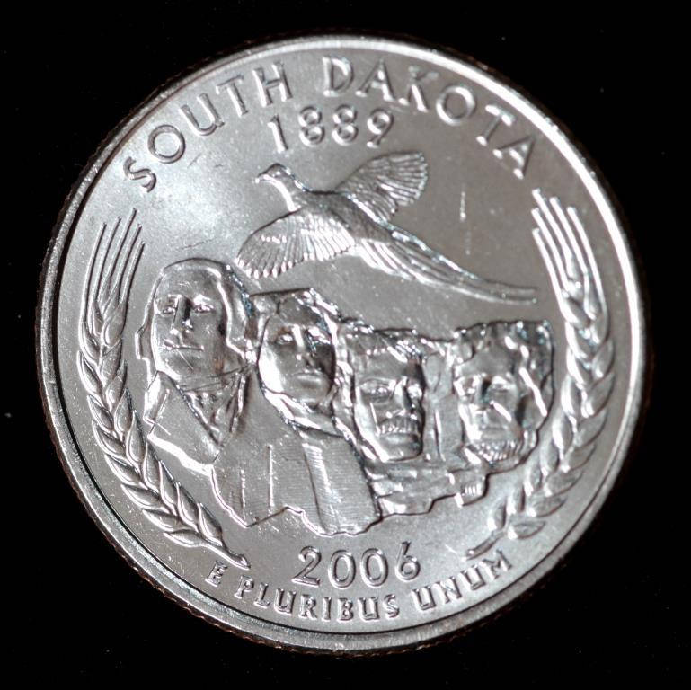 

Монета США 25 центов 2006 г. Южная Дакота