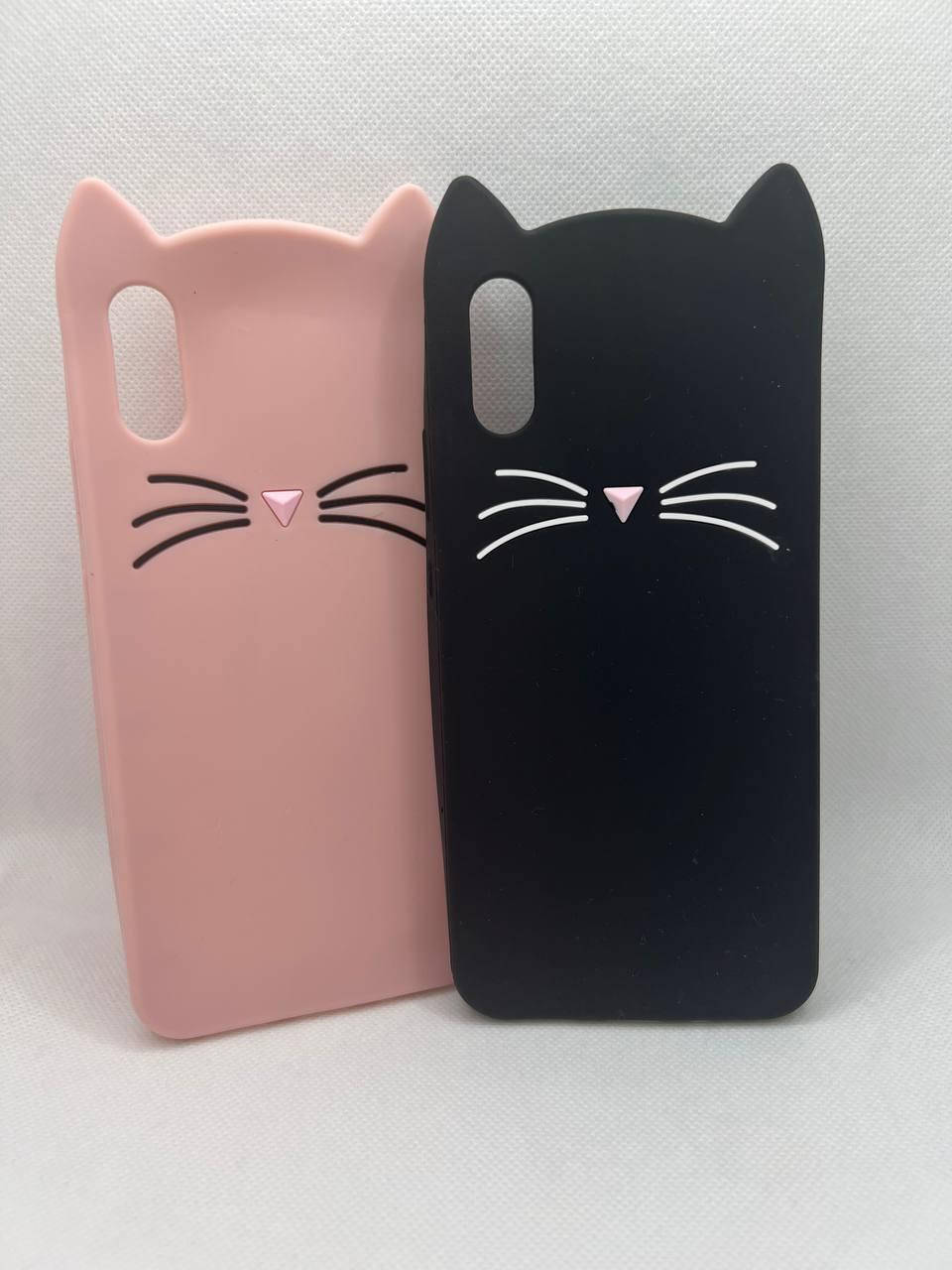 

Резиновый 3D чехол для Xiaomi Redmi 9A Кот Усы, Разные цвета