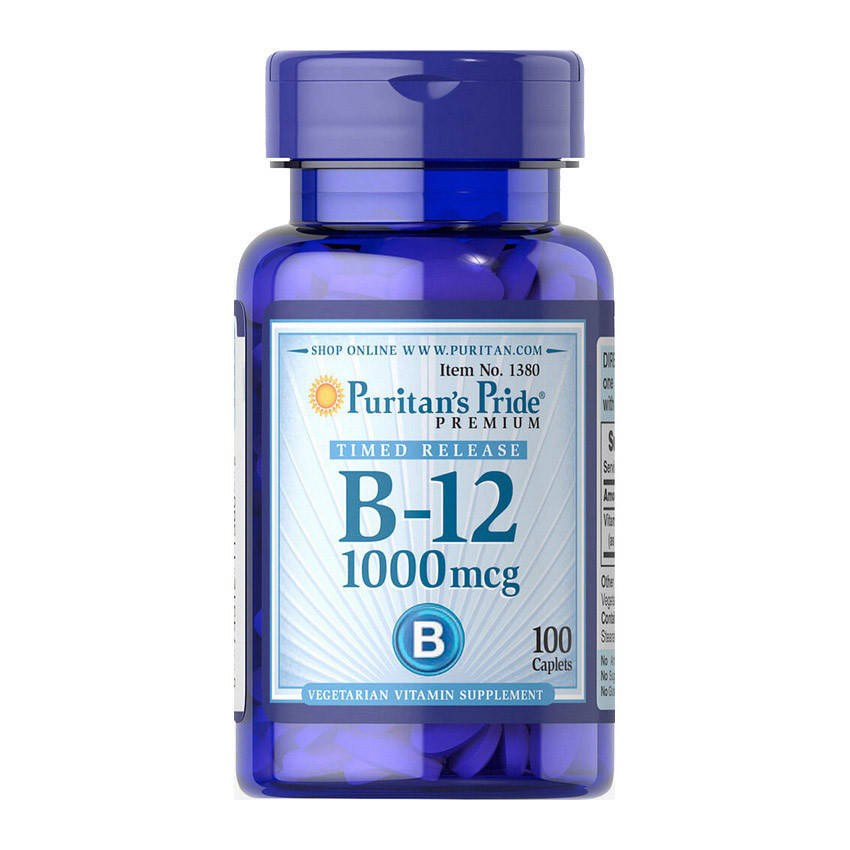 

Витамин Б12 Puritan's Pride Vitamin B-12 1000 mcg (100 таб) цианокобаламин пуританс прайд