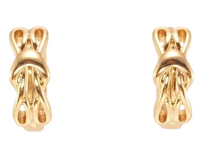 

Серьги Xuping Позолота 18K колечки "Декоративный орнамент петельками"