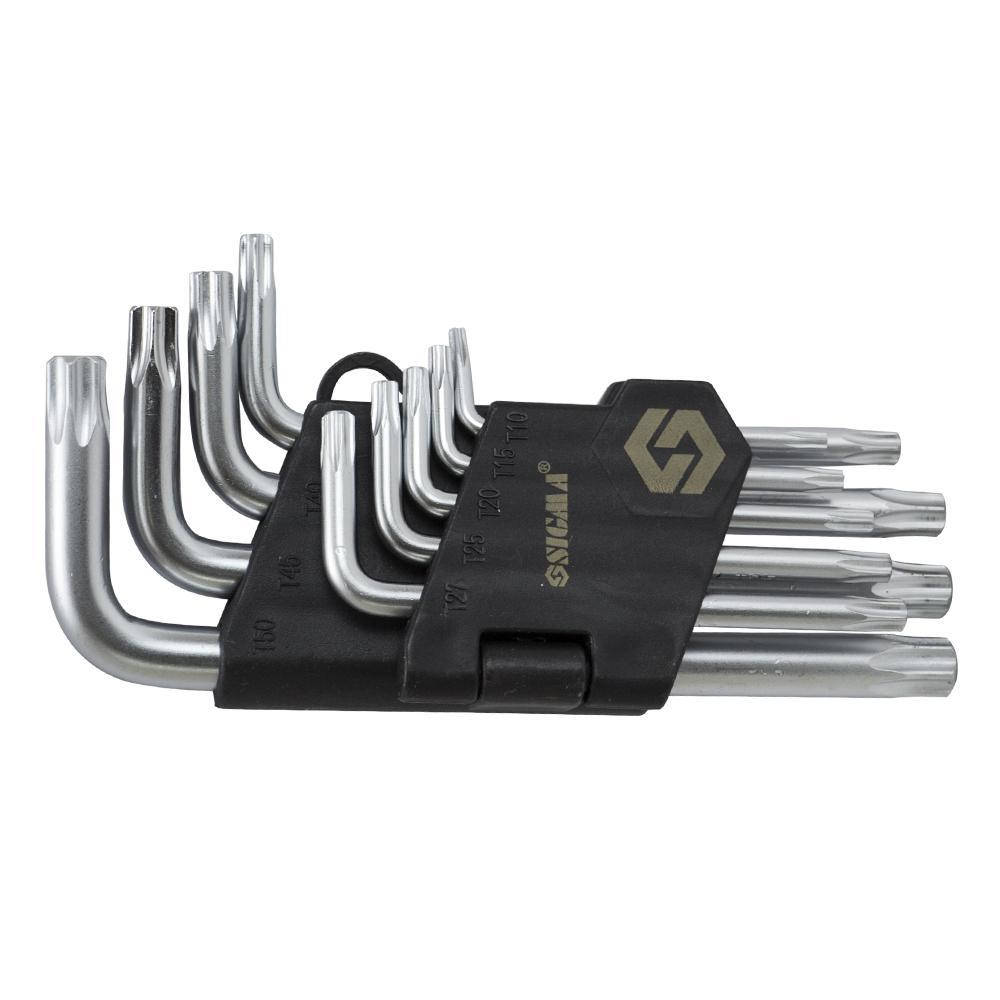 

Ключи TORX 9шт T10-T50 CrV (короткие с отверстием) SIGMA (4022211)