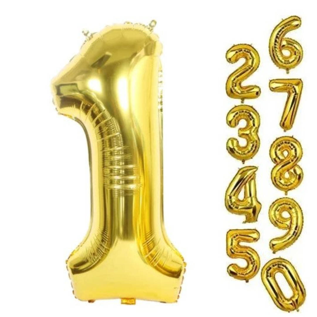 

Фольгированная цифра 1 размер 100см | Золото