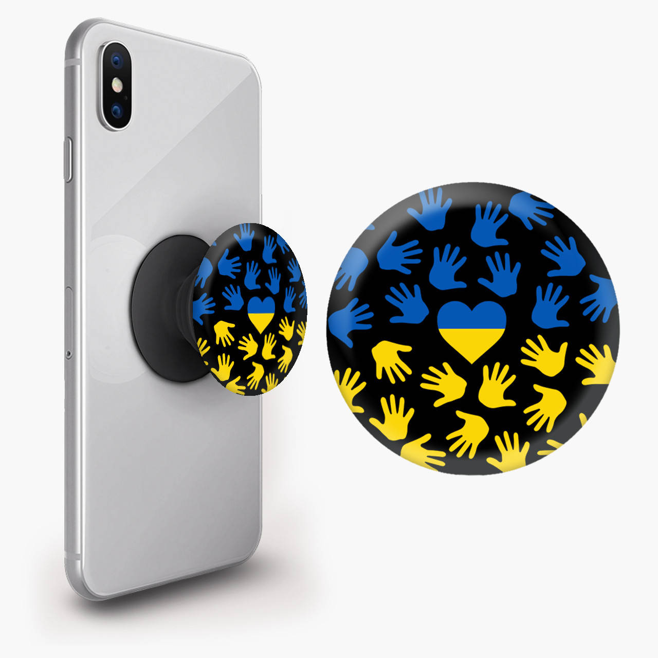 

Попсокет (Popsockets) держатель для смартфона Поддерживаю Украину (Stand With Ukraine) (8754-3689) Черный