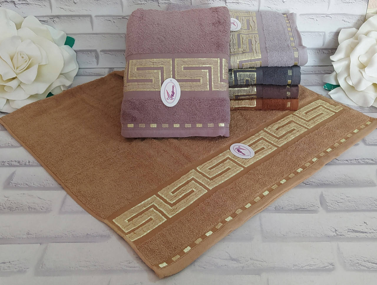 

Полотенце банное махровое размер 70х140 cм Koloco Q-6008, Разные цвета