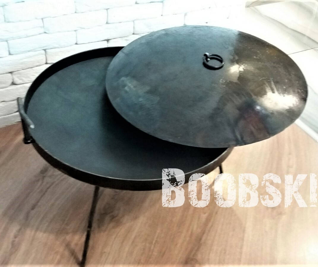 

Сковорода из диска бороны 40см (с крышкой) для жарки, Черный