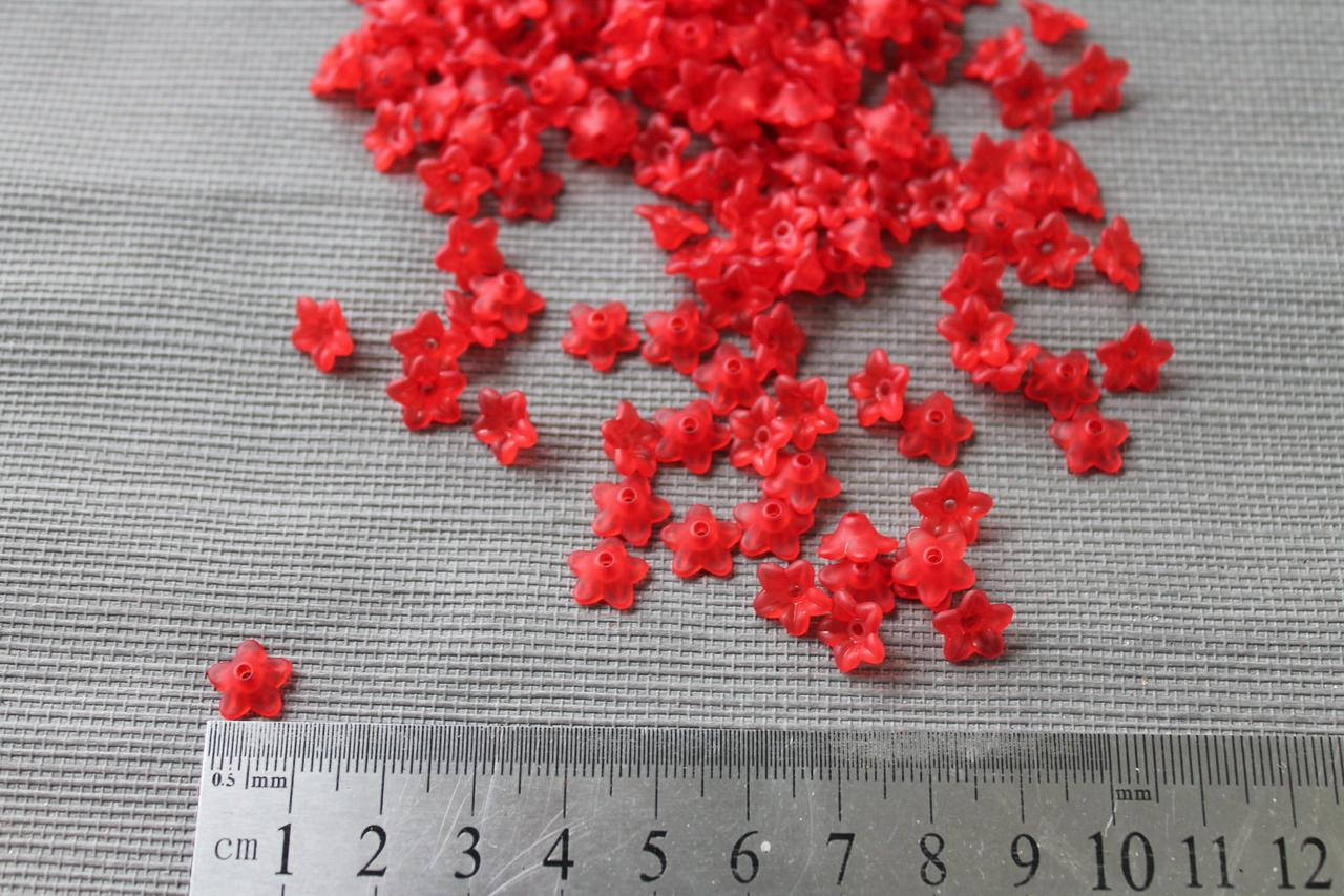 

Бусина акриловая цветочек, 4\9 мм, 10 шт