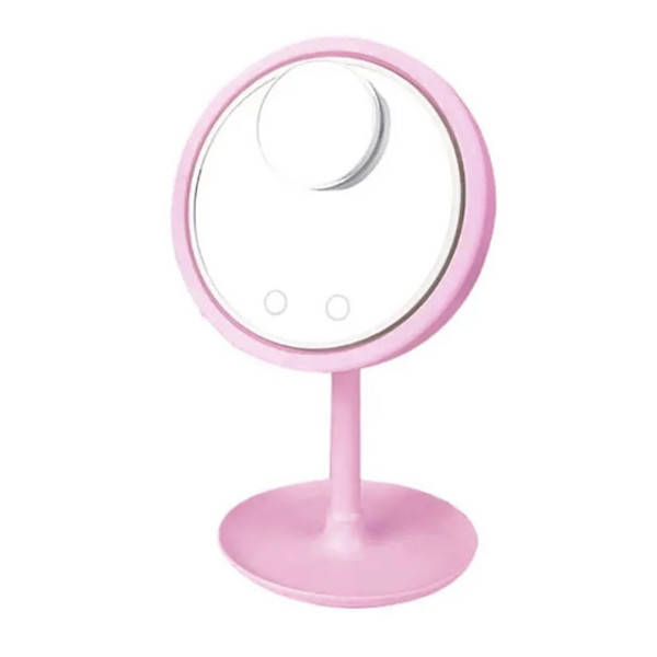

Настольное зеркало с подсветкой и вентилятором Beauty Breeze Mirror Розовое, Розовый