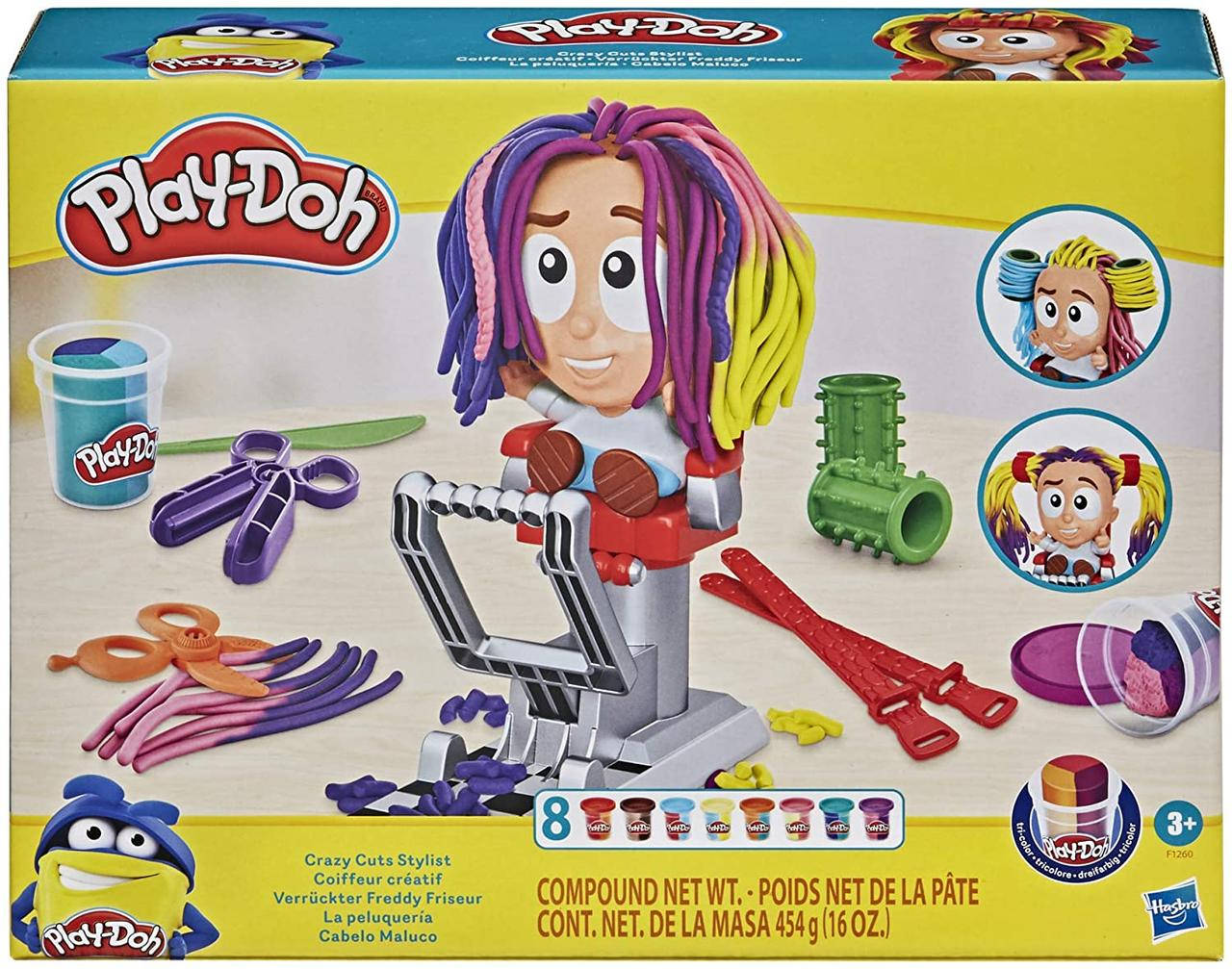 

Набор для лепки пластилин Play-Doh Плей До Безумные прически Crazy Cuts Stylist Hair Salon F1260 оригинал